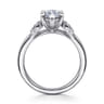 Ebony - 14K White Gold Marquise Shape Three Stone Diamond Engagement Ring - 0.19 ct