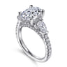 Holloway - 14K White Gold Oval 3 Stone Diamond Engagement Ring - 1.5 ct