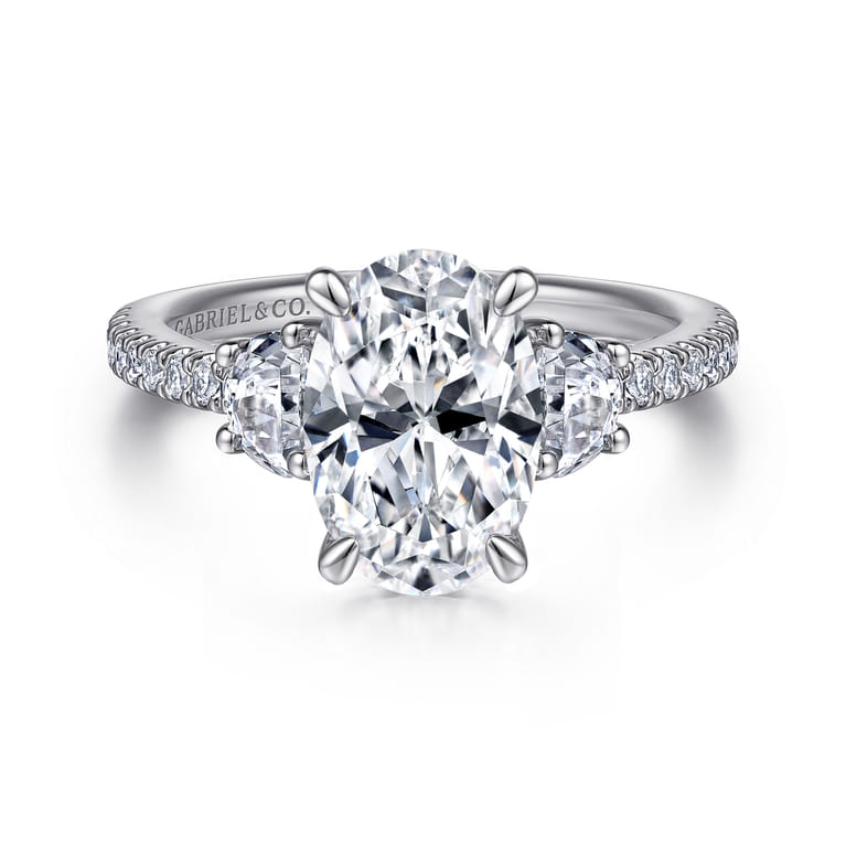 Wilda - 14K White Gold Diamond Engagement Ring - 0.82 ct - Shot 1