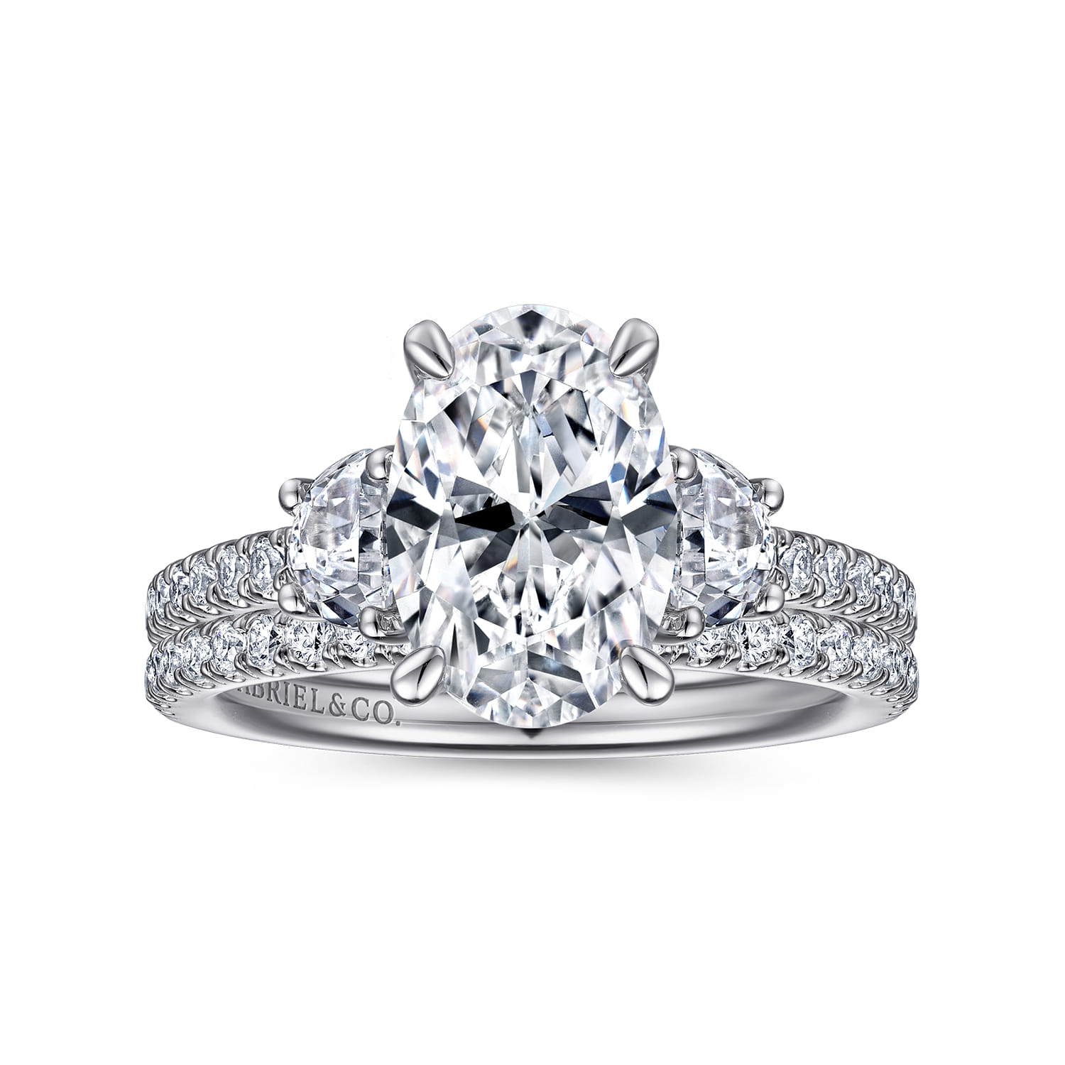 Wilda - 14K White Gold Diamond Engagement Ring - 0.82 ct - Shot 4