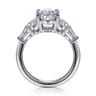 Evie - 14K White Gold Oval Five Stone Diamond Engagement Ring - 1.04 ct