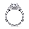 Laynie - 14K White Gold Oval Three Stone Diamond Engagement Ring - 1 ct