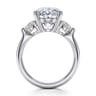 Laynie - 14K White Gold Oval Three Stone Diamond Engagement Ring - 1 ct