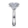 Laynie - 14K White Gold Oval Three Stone Diamond Engagement Ring - 1 ct