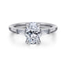 Acacia - 14K White Gold Oval Three Stone Diamond Engagement Ring - 0.3 ct