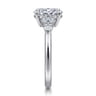Wave - 14K White Gold Oval Diamond Engagement Ring - 0.4 ct