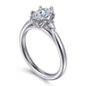 Blaise - 14K White Gold Oval Three Stone Diamond Engagement Ring - 0.08 ct