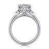 Blaise - 14K White Gold Oval Three Stone Diamond Engagement Ring - 0.08 ct