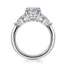 Arianna - 14K White Gold Oval Five Stone Diamond Engagement Ring - 0.7 ct