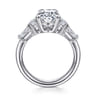 Barbara - 14K White Gold Five Stone Oval Cut Diamond Engagement Ring - 0.84 ct