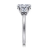 Antonia - 14K White Gold Oval Three Stone Diamond Engagement Ring - 0.5 ct