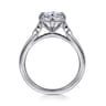Charli - 14K White Gold Oval Three Stone Diamond Engagement Ring - 0.1 ct