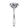 Georgia - 14K White Gold Oval Three Stone Diamond Engagement Ring - 0.3 ct