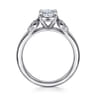 Ebony - 14K White Gold Oval Three Stone Diamond Engagement Ring - 0.19 ct