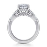 Leane - 14K White Gold Oval Diamond Engagement Ring - 1.04 ct