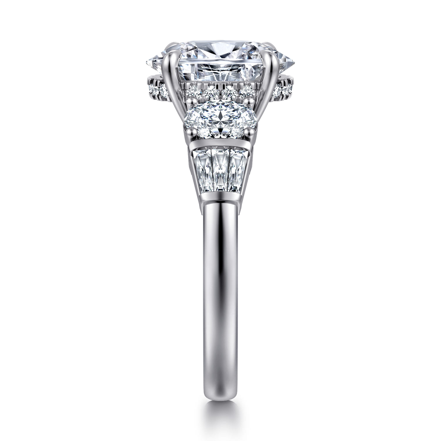 Leane - 14K White Gold Oval Diamond Engagement Ring - 1.04 ct - Shot 4