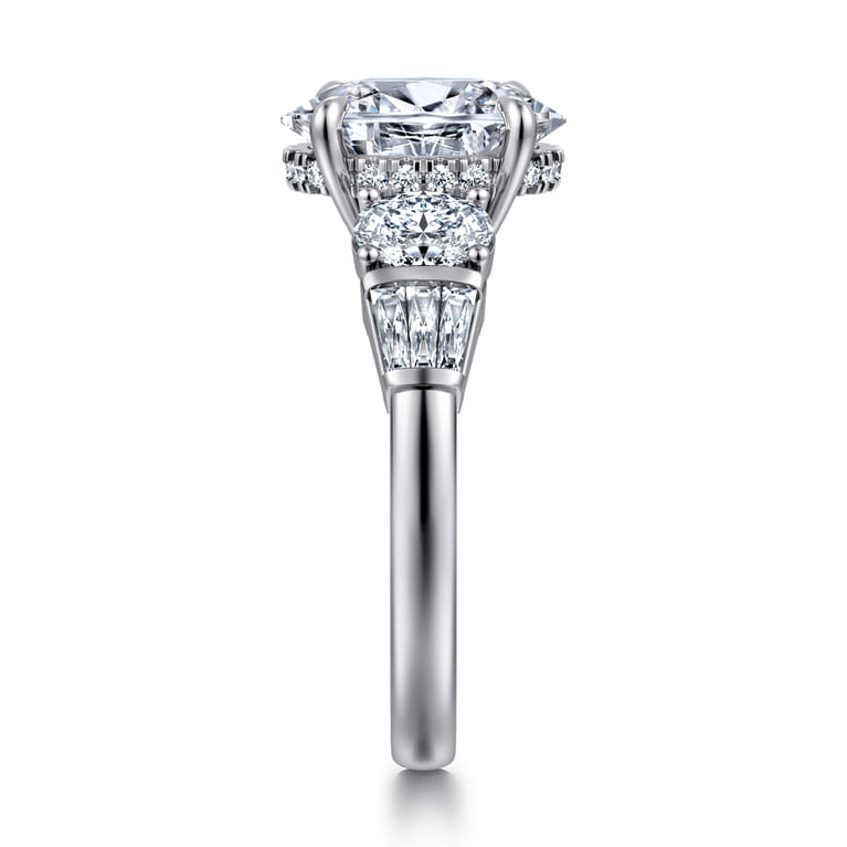 Leane - 14K White Gold Oval Diamond Engagement Ring - 1.04 ct - Shot 4