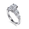 Leane - 14K White Gold Oval Diamond Engagement Ring - 0.9 ct
