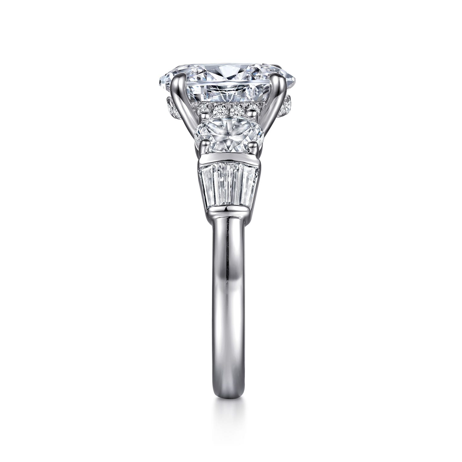 Leane - 14K White Gold Oval Diamond Engagement Ring - 0.9 ct - Shot 5