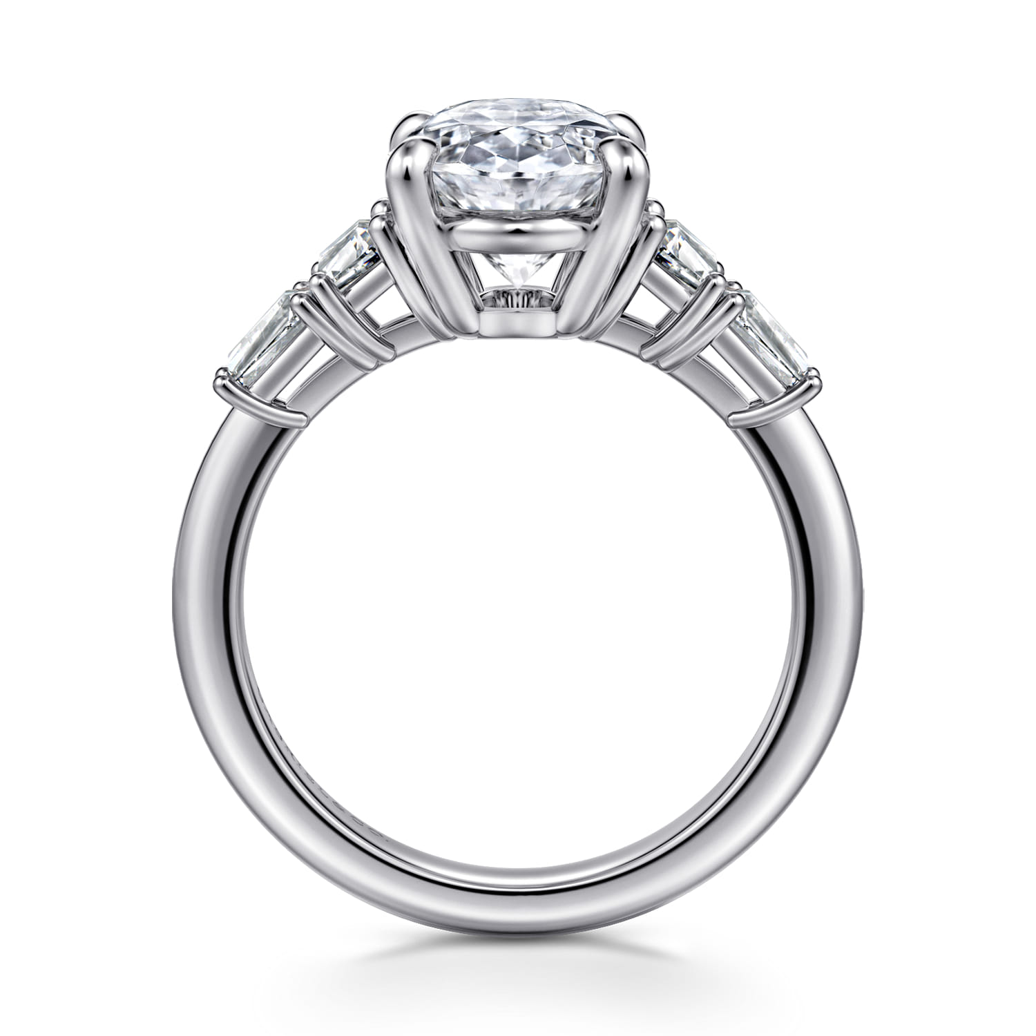 Commit - 14K White Gold Oval Diamond Engagement Ring - 0.64 ct - Shot 2