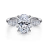 Commit - 14K White Gold Oval Five Stone Diamond Engagement Ring - 0.6 ct