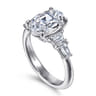 Commit - 14K White Gold Oval Five Stone Diamond Engagement Ring - 0.6 ct