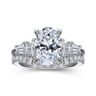 Commit - 14K White Gold Oval Five Stone Diamond Engagement Ring - 0.6 ct