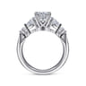 Carrie - 14K White Gold Oval Five Stone Diamond Engagement Ring - 0.47 ct