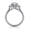 Sanaa - 14K White Gold Pear Shape 3 Stone Diamond Engagement Ring - 0.4 ct