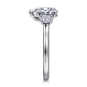 Sanaa - 14K White Gold Pear Shape 3 Stone Diamond Engagement Ring - 0.4 ct