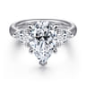 14K White Gold Diamond Engagement Ring - 0.76 ct