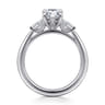 Acacia - 14K White Gold Pear Shape Three Stone Diamond Engagement Ring - 0.3 ct