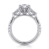 Abina - 14K White Gold Pear Shape Three Stone Diamond Engagement Ring - 0.75 ct