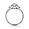Adeline - 14K White Gold Pear Shape Three Stone Diamond Engagement Ring - 0.35 ct