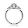 Wave - 14K White Gold Pear Shape Diamond Engagement Ring - 0.4 ct