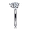 Wave - 14K White Gold Pear Shape Diamond Engagement Ring - 0.4 ct