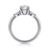 Dela - 14K White Gold Princess Cut Three Stone Diamond Engagement Ring - 0.17 ct