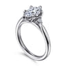 Blaise - 14K White Gold Pear Shape Three Stone Diamond Engagement Ring - 0.08 ct