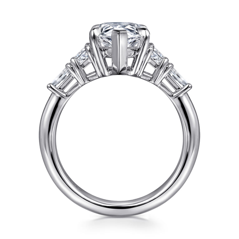 Andray - 14K White Gold Pear Shape Diamond Engagement Ring - 0.7 ct - Shot 2