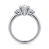 Antonia - 14K White Gold Pear Shape Three Stone Diamond Engagement Ring - 0.5 ct