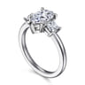 Antonia - 14K White Gold Pear Shape Three Stone Diamond Engagement Ring - 0.5 ct
