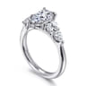 Estefani - 14K White Gold Pear Shape Diamond Engagement Ring - 0.8 ct