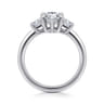 Stephi - 14K White Gold Pear Shape Three Stone Diamond Engagement Ring - 0.5 ct