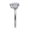 Stephi - 14K White Gold Pear Shape Three Stone Diamond Engagement Ring - 0.5 ct