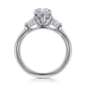 Louann - 14K White Gold Pear Shape Three Stone Diamond Engagement Ring - 0.3 ct