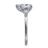 Louann - 14K White Gold Pear Shape Three Stone Diamond Engagement Ring - 0.3 ct