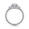 Stephi - 14K White Gold Pear Shape Three Stone Diamond Engagement Ring - 0.6 ct