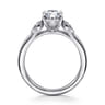 Ebony - 14K White Gold Pear Shape Three Stone Diamond Engagement Ring - 0.19 ct