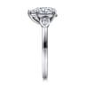 Ebony - 14K White Gold Pear Shape Three Stone Diamond Engagement Ring - 0.19 ct