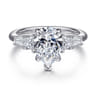 Commit - 14K White Gold Pear Shape Diamond Engagement Ring - 0.6 ct